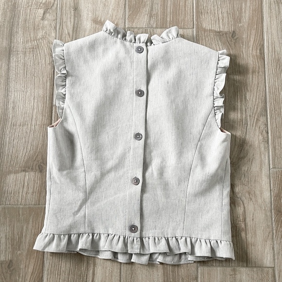 [Tailored by Rebecca Taylor] Stretch Linen Blend Top - Picture 2 of 7